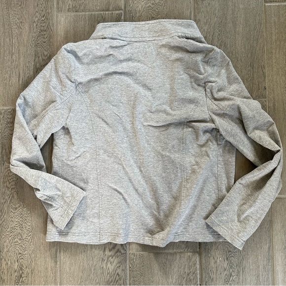 Tommy Hilfiger Military Band Style Jacket Open Front Metal Buttons Gray Size M - Picture 9 of 9